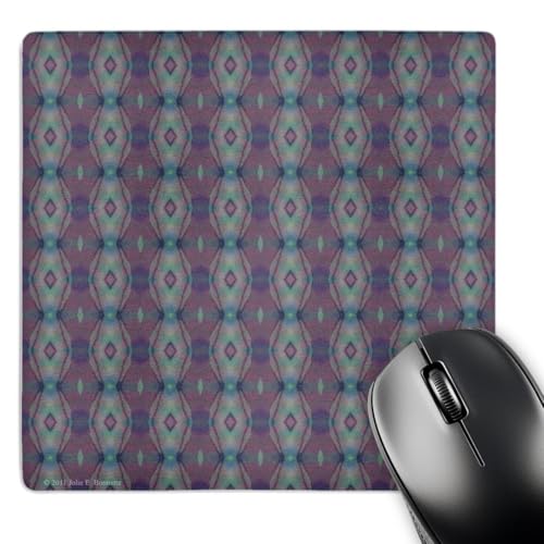 Tapis de souris géométrique rétro 20,3x20,3 cm abstrait chic de style tribal