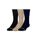 Gold Toe Boy's 8-20 Wide Rib Crew Socks (3 Pair), Navy/Khaki/Black, Large (3-9)