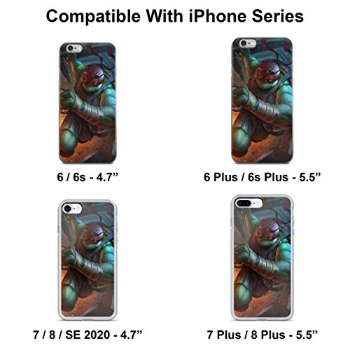 Phone Case Ninja Turtle Raphael Art Compatible With Iphone 6 6S 7 8 X Xs Xr 11 Pro Max Se 2020 Samsung Galaxy Charm Bumper Transparent #TOP1