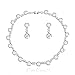 Produktbild Joeyan Damen Halskette Hochzeit Ohrhänger Strass Weiße Schmuckset Kristall
