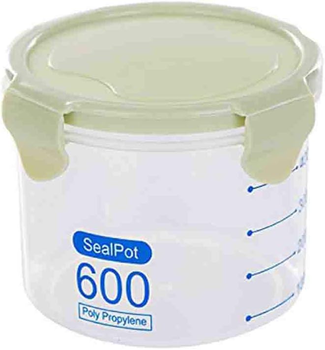 Mackur Plastic Kitchen Food Storage Canister Storage Box Jar Nuts Tea Sugar Candy Container Jar 1Piece size 8.5 * 9.5cm (Green)