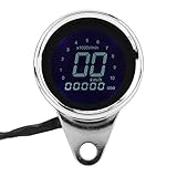 ☆【Premium-Material】 Das Motorrad-Tachometer besteht aus elektrischen Bauteilen, die Chip-Technologie, stabile Leistung und hohe Präzision übernommen haben.Einfache Montage mit vorhandener Halterung und universell einsetzbar für alle Motorräder mit 12V Stromversorgung.