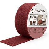 Sensylectra Schleifvlies Rolle 10cm*5.7m Korn 320,Vielseitiges Schleifpapier,Schleifschwamm für Holz, Metall, Edelstahl,Geeignet zum Polieren, Schleifen, Reinigen und Entrosten