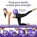 ElaraFit Home Pilates Ring and Ball Set for Women with 5 Resistance Bands 13 inch Magic Circle Workout Starter Kit for Beginners Full Body Toning 15 Min Daily Routine,Purple Mix