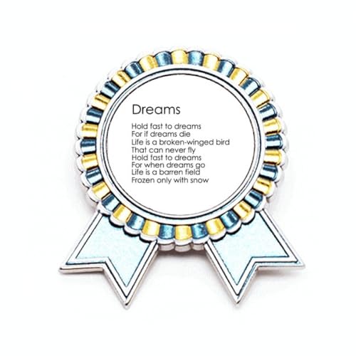 Broche Hold Fast To Dreams M en métal pour personnaliser un vêtement ou un sac