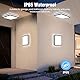 LEZOE LED Deckenleuchte mit Bewegungsmelder IP65 Wasserdicht, 18W 2700lm 150(Lm/W) Sensor Deckenlampe 3000K/4000K/6500K Ideal für Bad, Feuchtraum, Garage, Treppen, Keller, Flur, Balkon, Diele 22x22cm
