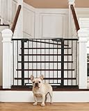 Cumbor 29.7-46' Baby Gate for Stairs, Mom's Choice Awards Winner-Auto Close Dog Gate for The House, Gifts for Mom, Easy Install Pressure Mounted Pet Gates for Doorways, Black