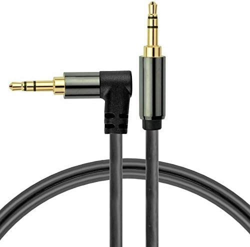 Mediabridge™ 3.5mm Male to Male Right Angle Stereo Audio Cable (8 Feet) - 90° Connector for Flush Connections - Step Down Design for Smartphone, Tablet & MP3 Cases - (Part# MPC-35RA-8)