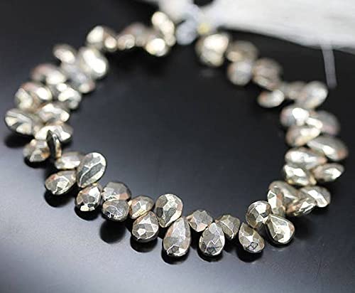 Pyrite facettée perles en vrac pour création bijoux artisanaux en minéraux