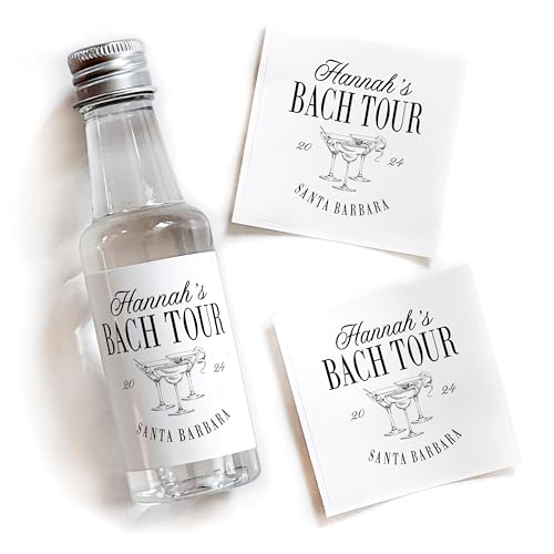 Amazon.com: Bachelorette Party Shot Bottle Labels - 50 mL - Cockatil ...