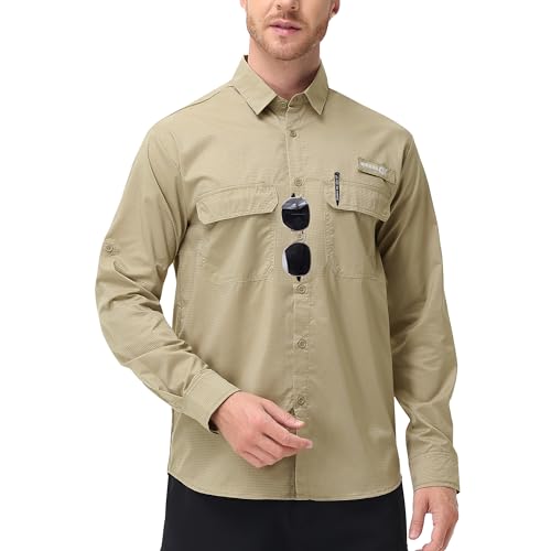 Chemise de pêche manches longues homme pour randonnée et voyage