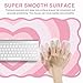 L-SPOUTTO Pink Mouse Pad,Cute Desk Mat XXL Large Scalloped Gaming Mousepad,35.4x15.7in Non-Slip Rubber Base Keyboard Pad Waterproof Desktop Mat for Laptop Computer Work Game Home Office-Pink Heart