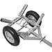 Log Dolly with Secure Binder Choker Chain Heavy-Duty Steel 440 Lb Timber Trolley Lumber Cart Hand Mover Logging Wood Hauler Firewood Moving Handcart Wheels Outdoor Tool Transport Log Carrier Grey