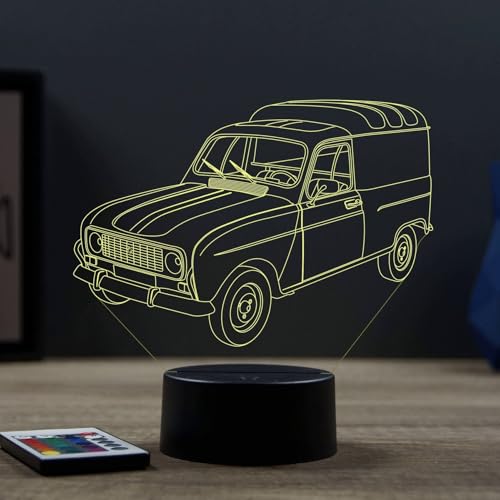 Lampe 4L F4 16 Couleurs - PERSONNALISABLE Avec Prénom Ou Message