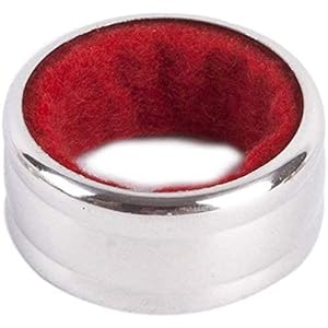 Uteruik Rode Wijnhalsband RVS Wijnfles Kraag Alcohol Ring Stop Ring Verzilverd, 1 stks