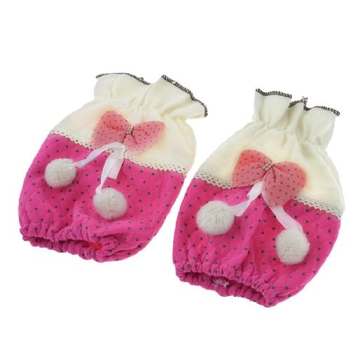 Ruilogod Bowknot Decor Smop Elastic Souseleeve Mayas Fucsia