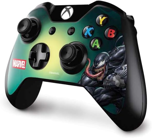 Skinit Decal Gaming Skin Compatible with Xbox One Controller - Officially Licensed Marvel Venom Symbiote Design