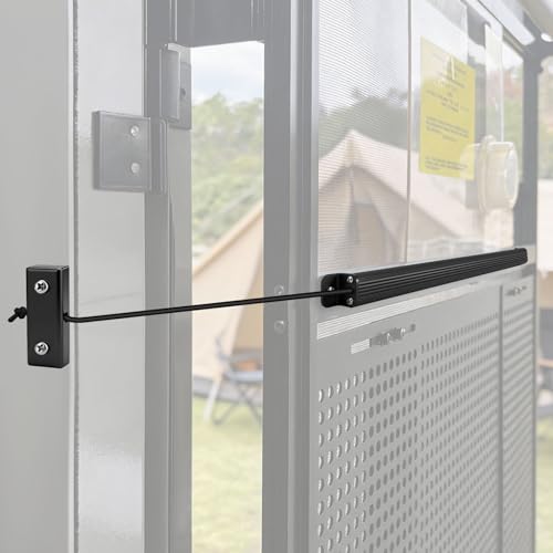 JERBOR Upgraded RV Screen Door Closer with Adjustable Tension Aluminum Camper Automatic Closing Device Easy Install Fit for Most Camper & Travel Trailer