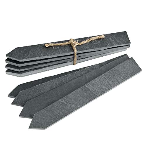 GardenMate Pflanzschilder aus Schiefer 8er Set Medium 15x2cm wetterfest wiederverwendbar praktisch