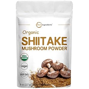 Sustainably US Grown, Organic Shiitake Umami Mushrooms Powder, 8 Ounce, Made from The Finest Dried Shiitake Mushroom…