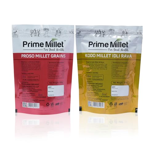 Image of Prime Millets Organic Whole Proso Millet Grain | High Fiber | Healthy Digestive Meals | Kodo Idly Rava(Pack Of 2-750Gm)