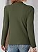 Dokotoo Long Sleeve Shirts for Women Mock Neck Tops Business Casual Twist Knot Slim Fit Stretch Underwear Layer Going Out T-Shirts Early Fall Fashion Outfits Clothes 2025 Plus Size Green X-Large