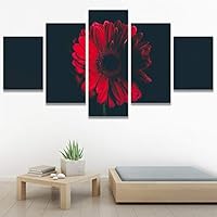 SIGNWIN 5 Panel Canvas Wall Art Flora Snapshot for Home Decorations Ready to Hang - 60