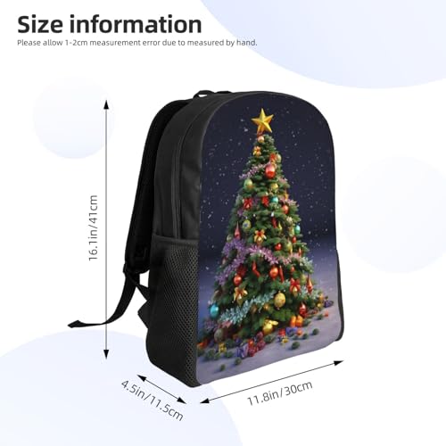 Mochila impermeable unisex con diseño verde Navidad miniatura 4