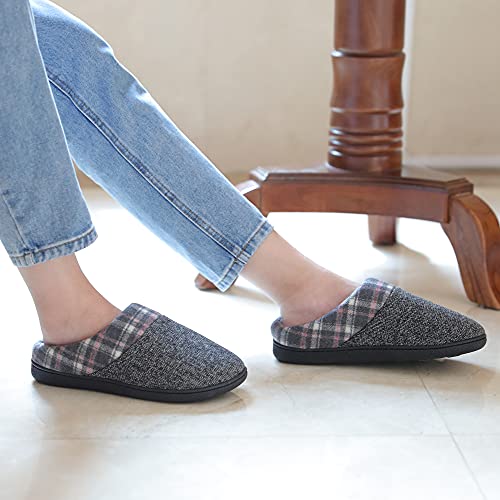 Women's Memory Foam Warm Slip On House Slippers - Non-Slip Family Indoor Slippers2