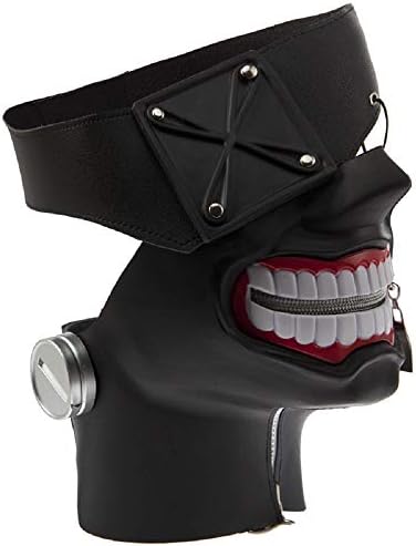 damdos Anime Masks Cosplay Props Tokyo Ghoul Kaneki Masks Ken Mask Cosplay Wig Adjustable Zipper Rubber Masks Halloween Props