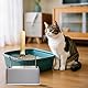 FULUDM Katzenklo Schaufel Katzenstreuschaufel Katzenschaufel mit Behälter - Katzenstreuschaufel Metall mit Halter Schaufel für Katzentoilette Katzenklo