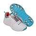 KNK Gowin Tyro Metal Spike Cricket Shoe for Outdoor and Field Sports with All Round Performance (White/Island Blue, US Footwear Size System, Adult, Men, Numeric, Medium, 10)