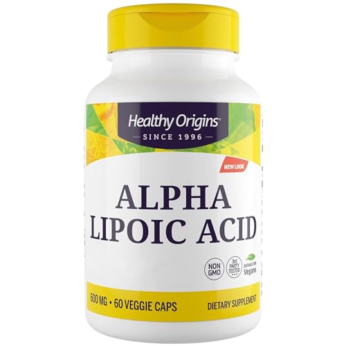 Healthy Origins Alpha-Lipoic Acid (acide alpha-lipoïque), 600mg, ...