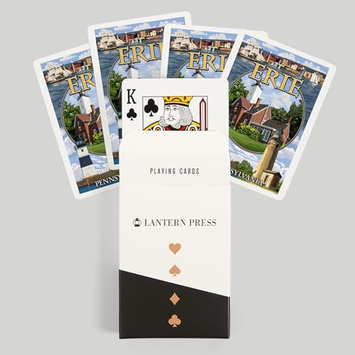 Baraja de cartas poker Erie Pennsylvania, 52 cartas miniatura 6