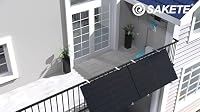 SAKETE Solarpanel 500W Bifazial (+100W), Solarmodul Doppelglas Full Black, N-Typ Photovoltaik Modul für Balkonkraftwerk, 500W PV Panel 1er – Ansicht 9