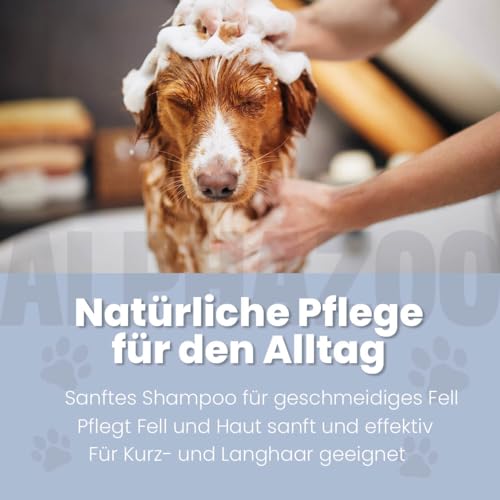 alphazoo Coco Loco Shampoo für Hunde 250 ml – Mildes Hundeshampoo mit Kokosnussfruchtextrakt. Sanfte Reinigung & glänzende Pflege für Fell & Haut. Frei von Parabenen und Silikonen.