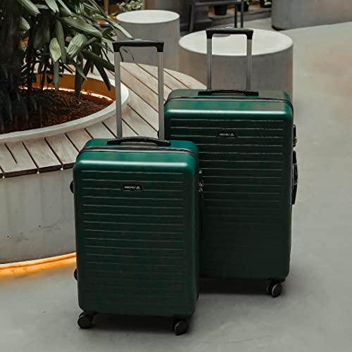 Image of Assembly Hard Shell Medium Check in Luggage Polycarbonate 60 L- Premium Hardsided Suitcase Trolley-Forest Green