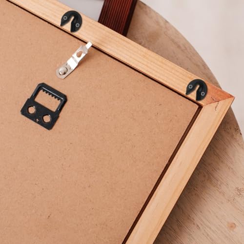 Image of TEHAUX 20pcs Keyhole Hangers, Black Iron Mirror Picture Frame Hangers, Keyhole Hanging Plates Metal Fasteners for Fasteners Rivet Fittings