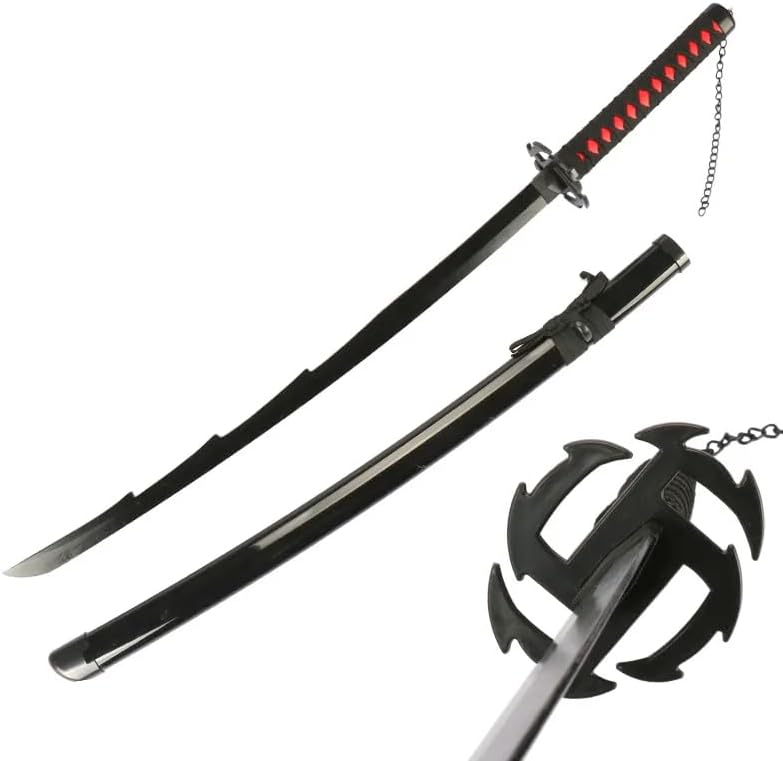 - Kenma Bleach Kurosaki Ichigo Zangetsu Katana for Cosplay lifesized Wooden 108CM Anime Accessory Collectible Toy Model 3