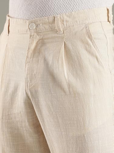 Image of Thomas Scott Men's | Stripes Printed | Premium Linen Blend | Slim Fit | Casual | Chinos | Trouser for Mens