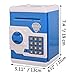 FEENM Electronic Password Piggy Bank Fingerprint Password Lock Mini ATM Money Saving Box Toy Electronic Coin Bank Great Gift Toy for Children Kids (Blue-2)