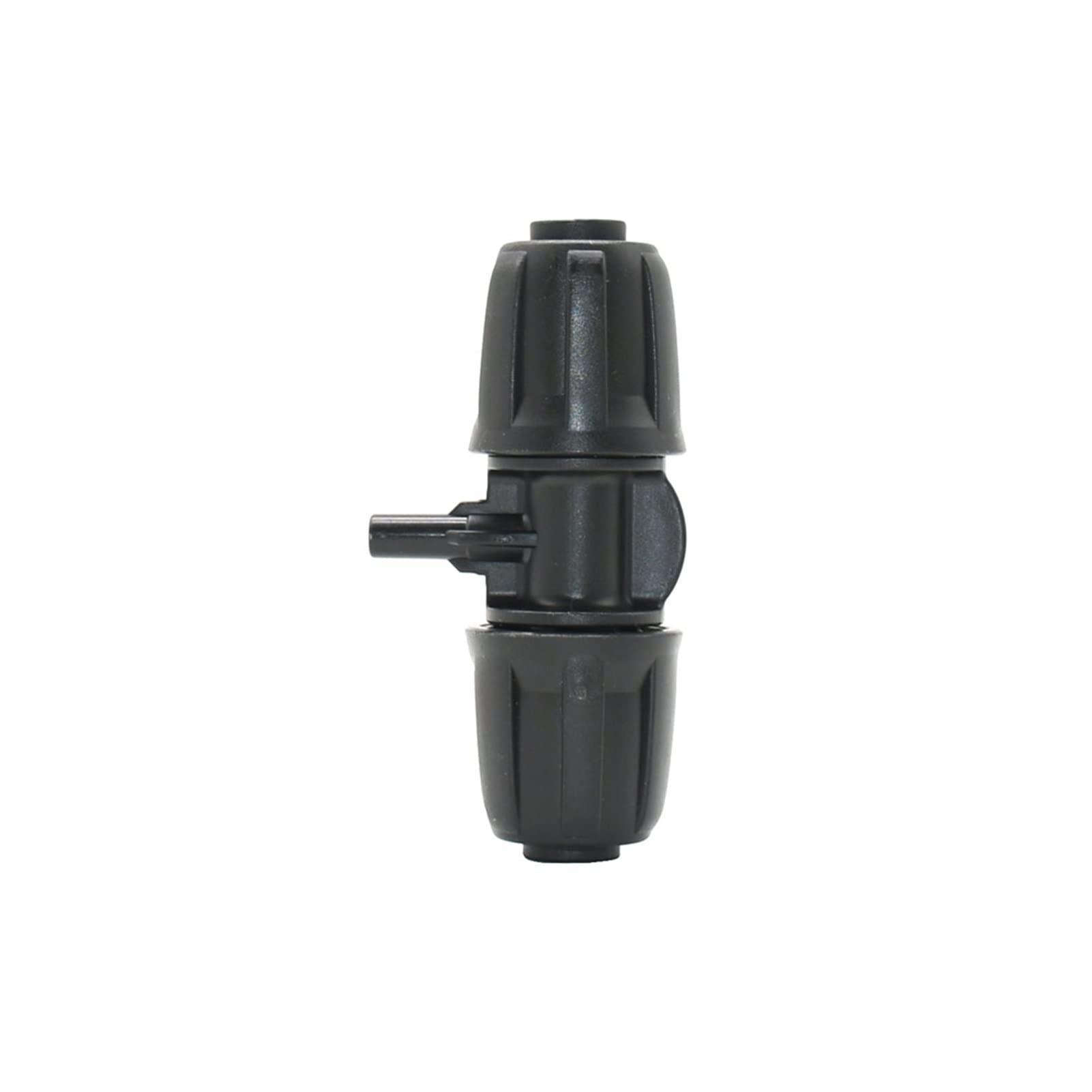 Adaptador de Conector de Utilidad Adaptador de Conector de Manguera Junta de Tubería de Pe de 16 Mm Y 1/2 Pulgada Desviador en T Junta de Reparación de Tapón de Extremo de Codo con Bloqueo Roscado par