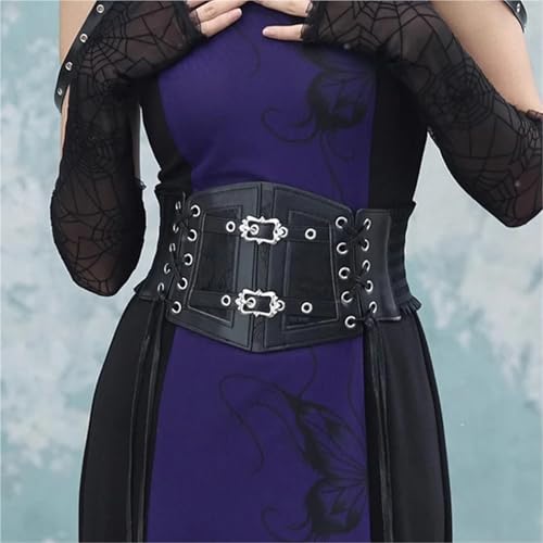 Elastic Plus Size Lace Corset Belts for Women Wide Stretch Cummerbunds Female Goth Punk Dress Belt Waistband4