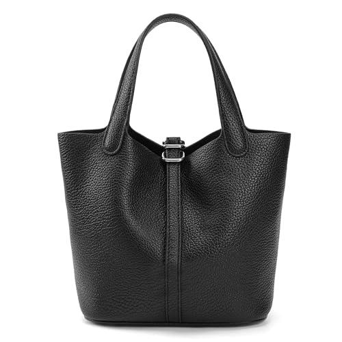 Mini bolso tipo saco para mujer, cuero vegano miniatura 1