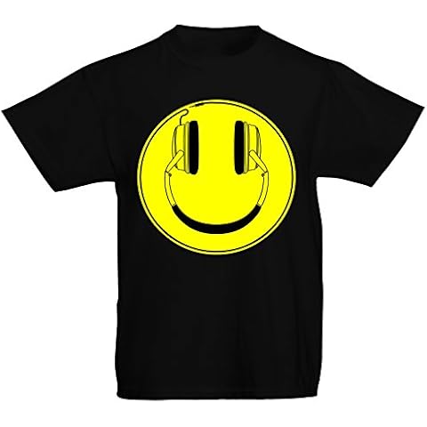 Youth Kids Happy Smile DJ T-Shirt Cover