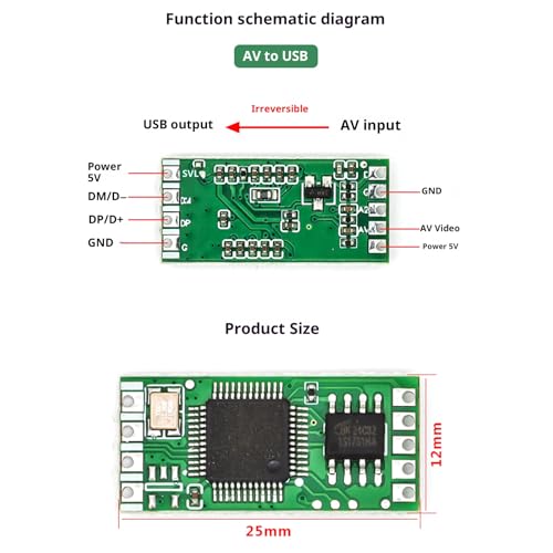 Module de conversion USB CVBS pour vidéo analogique en numérique temps réel - 6