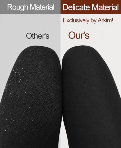 Image of Arkim Fleece Lined Glossy Black Sheer Tights Women, Crotch 1 Seam Line