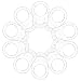 FENICAL Soft Silicone Baby Pacifier Clips Holders Baby Nipple Rings (Transparent) 10pcs