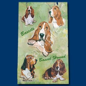 2 bolígrafos roller Basset Hound Gold