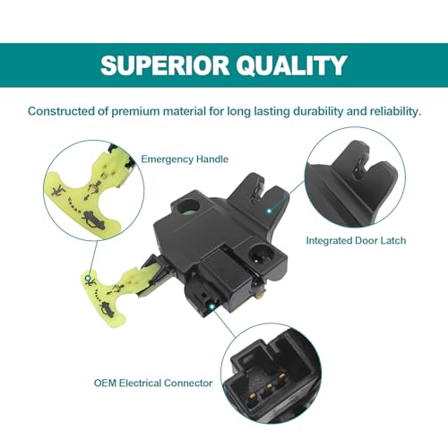 Image of Replacement Rear Trunk Latch Actuator, Compatible with Toyota Camry 2007 2008 2009 2010 2011, Fit Vehilce w /Keyless Entry Model: 64600-06010 931-860